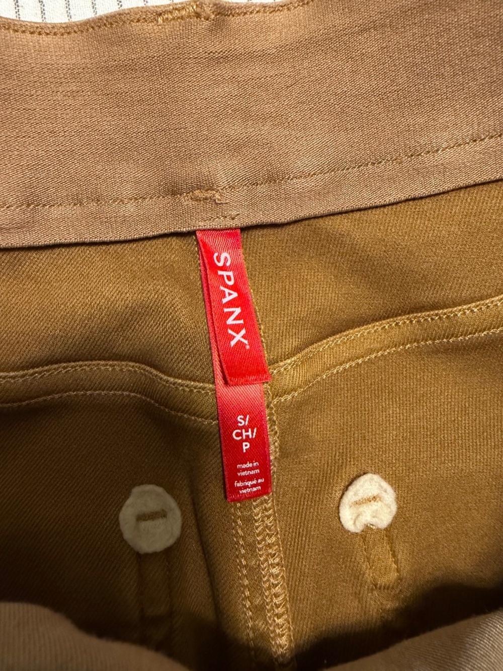 SPANX Stretch Twill Straight Leg Pants Women’s Small In Honey Glow - Picture 6 of 8